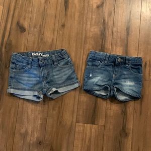 Girls size 5/S denim shorts barely worn Gap and DKNY